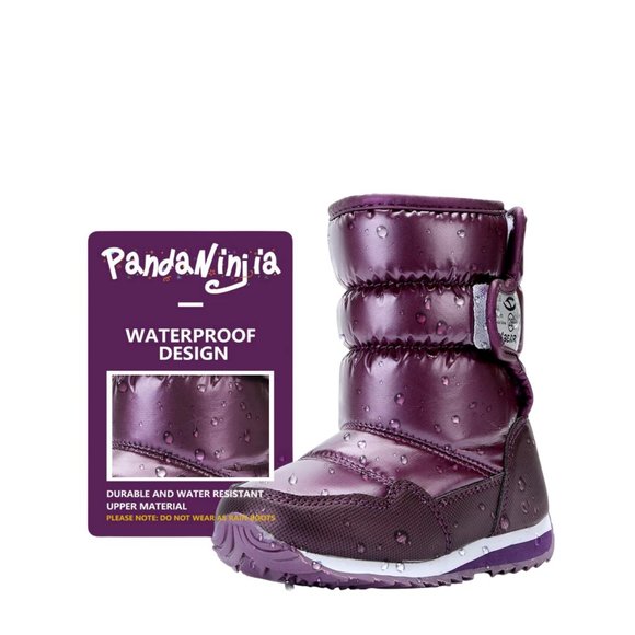 Vecjunia Unisex Kids Winter Snow Boots Anti-Slip - Picture 2 of 7